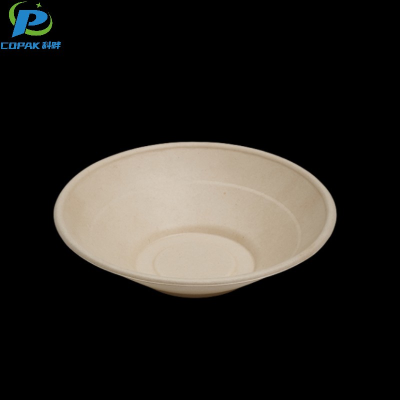 24oz, 32oz, 40oz Paper Fiber Molded Sugarcane Pulp Round Bowl