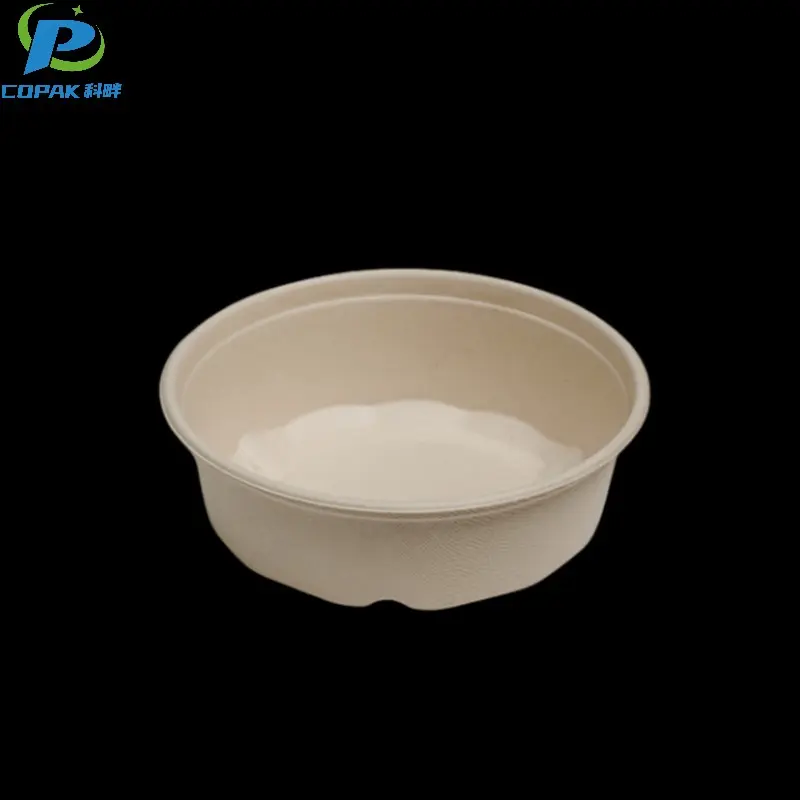Biodegradable Sugarcane bagasse salad bowl with lid