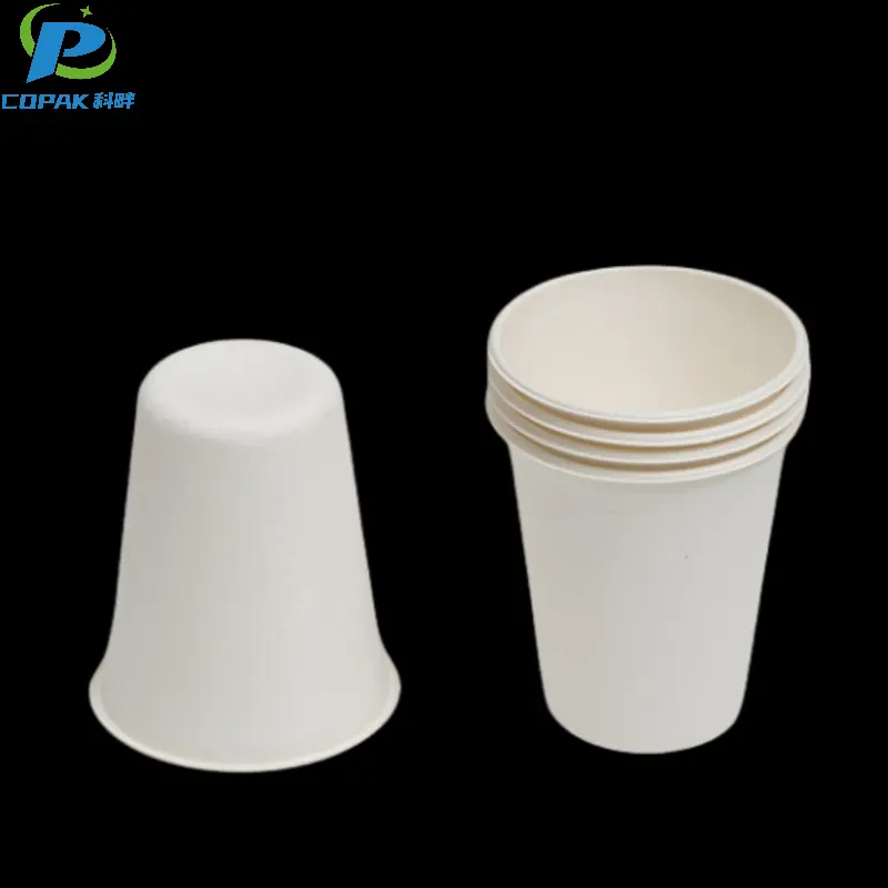 8OZ eco friendly Bagasse Paper Coffee Cup