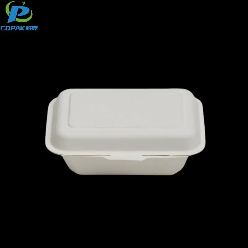 600ML Disposable green dinnerware Clamshell